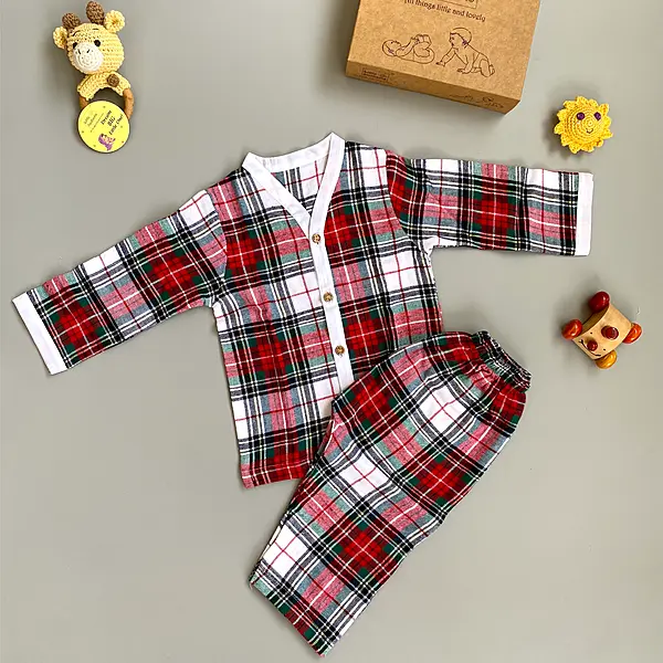 Cotton Kids Co-ord Set for Christmas | Unisex Toddler Clothing