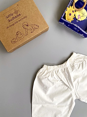 Organic Cotton Baby Boy Kurta Pajama Set (Blue - Aeroplane)