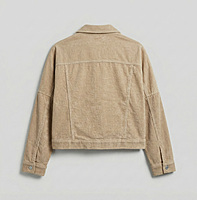 Beige Corduroy Cropped Jacket