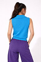 Cropped Hooded Knit Vest