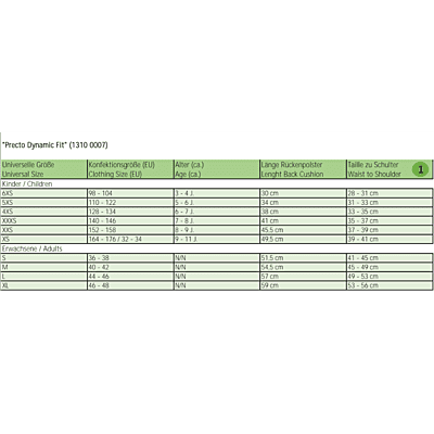 USG Back Protector Precto Dynamic Fit