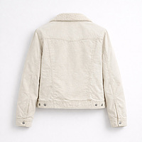 Sherpa-Lined Cropped Jacket