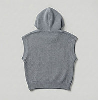Sleeveless Knit Hoodie
