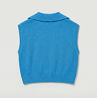 Cropped Hooded Knit Vest