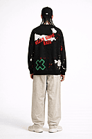 Paint Splatter Graphic Knit Sweater
