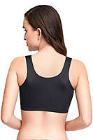 AMANTE Skins Solid Non Padded Non-Wired Scoop Neck Cami Bra 83301 BLACK S