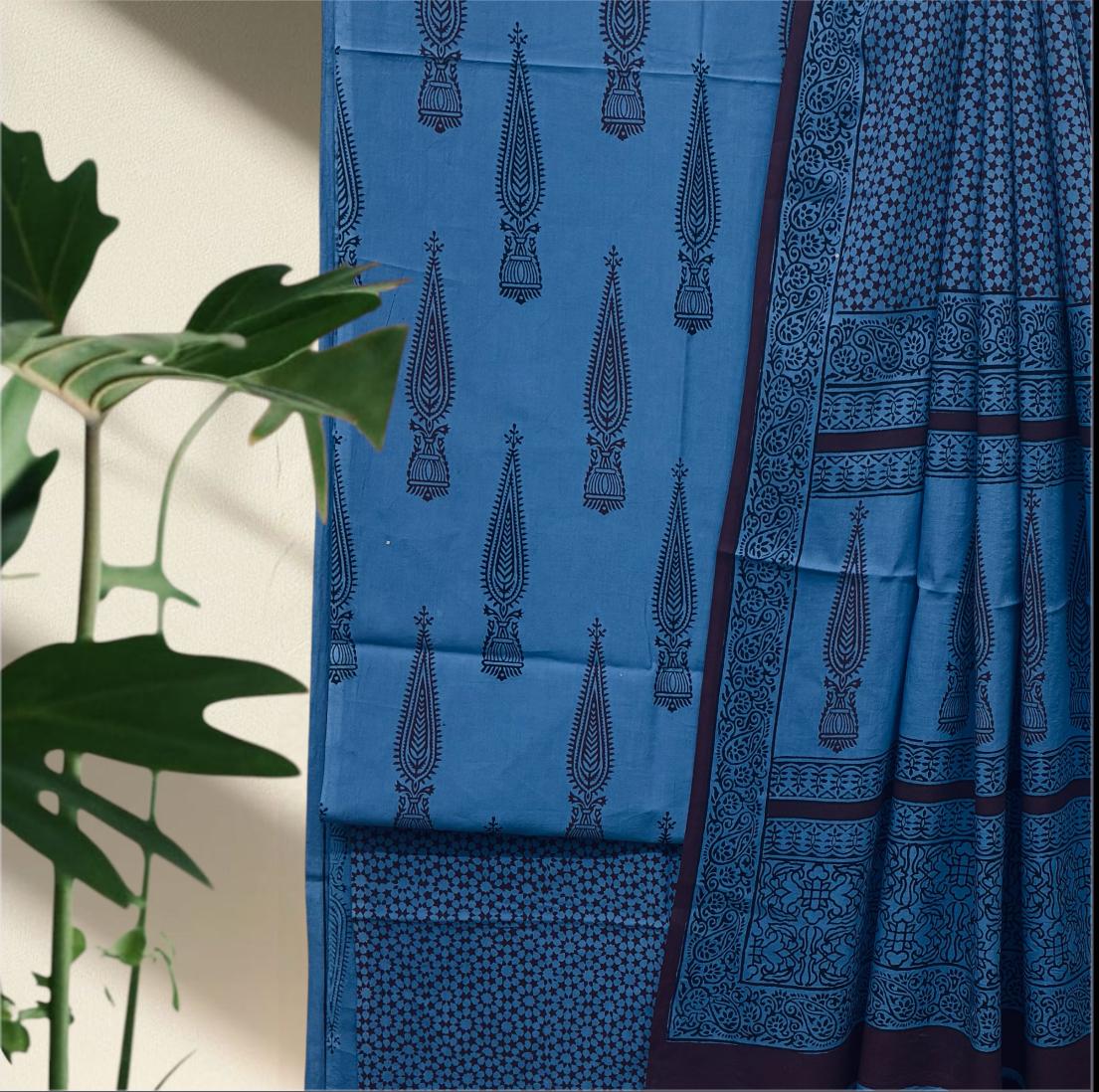 Bagh Print Cotton Suit Set #5