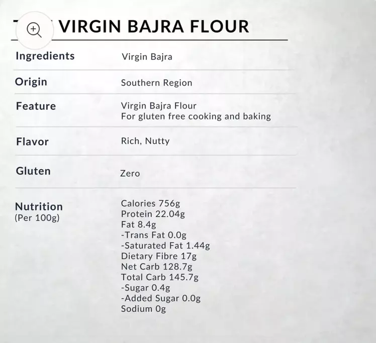 Virgin Bajra Whole Millet (Gluten Free Millet)