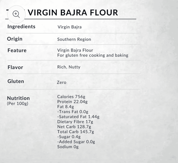 Virgin Bajra Whole Millet (Gluten Free Millet)
