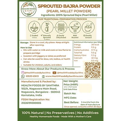 Sprouted Pearl Millet (Bajra) Powder