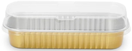 Bake And Serve Foil Container With Lid Rectangle 6.1"x2"x1.2"
