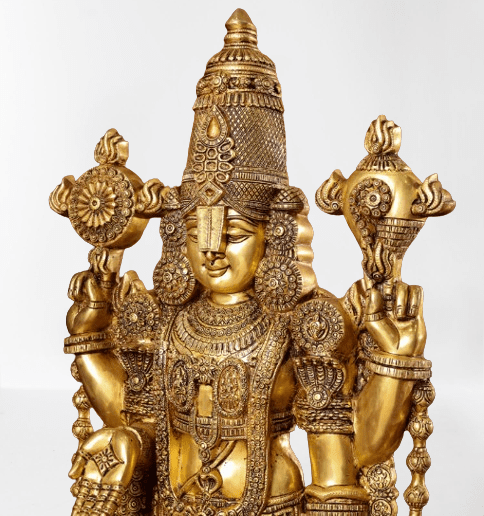 Brass Tirupati Balaji Venkateswara Idol - 46 Inch Height