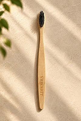 Biodegradable Bamboo Toothbrush with Soft Charcoal Bristles Biodegradable Bamboo Toothbrush with Soft Charcoal Bristles