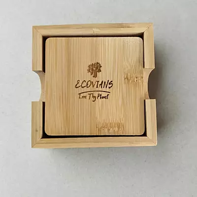 WOODEN COASTERS SET OF 6 WOODEN COASTERS SET OF 6
