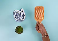 Bamboo detangling hair brush gentle on scalp and hair Bamboo detangling hair brush gentle on scalp and hair