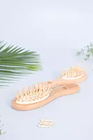 Bamboo bristles kids paddle hair brush for detangling hair