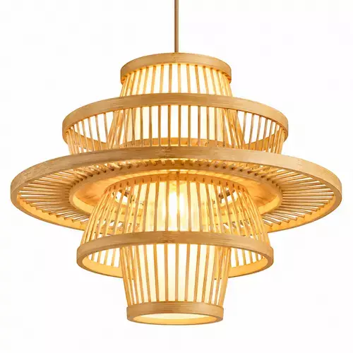 Bamboo Step Pendant Lampshade