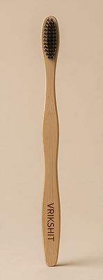 Biodegradable Bamboo Toothbrush with Soft Charcoal Bristles Biodegradable Bamboo Toothbrush with Soft Charcoal Bristles