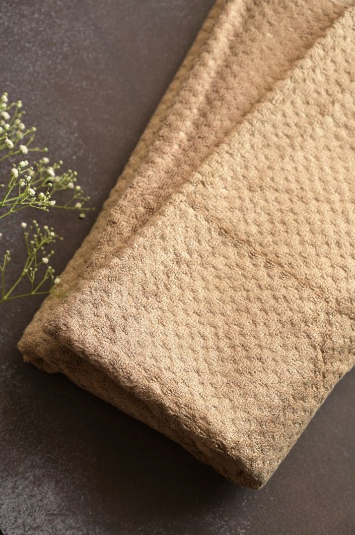 Bamboo face towel sweet caramel eco friendly soft towel