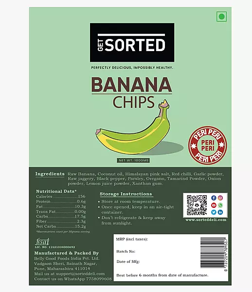 Banana Chips (Peri Peri) - Sorted