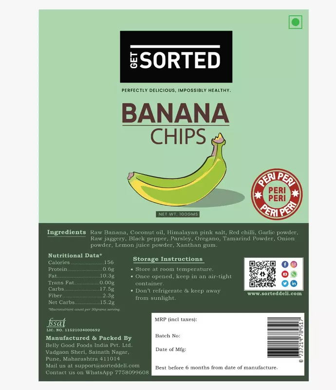 Banana Chips (Peri Peri) - Sorted