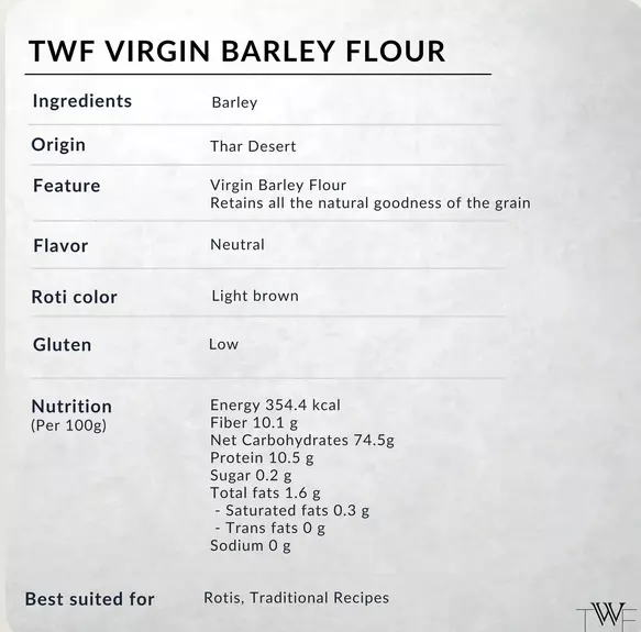 Virgin Barley Flour 1 Kg - TWF