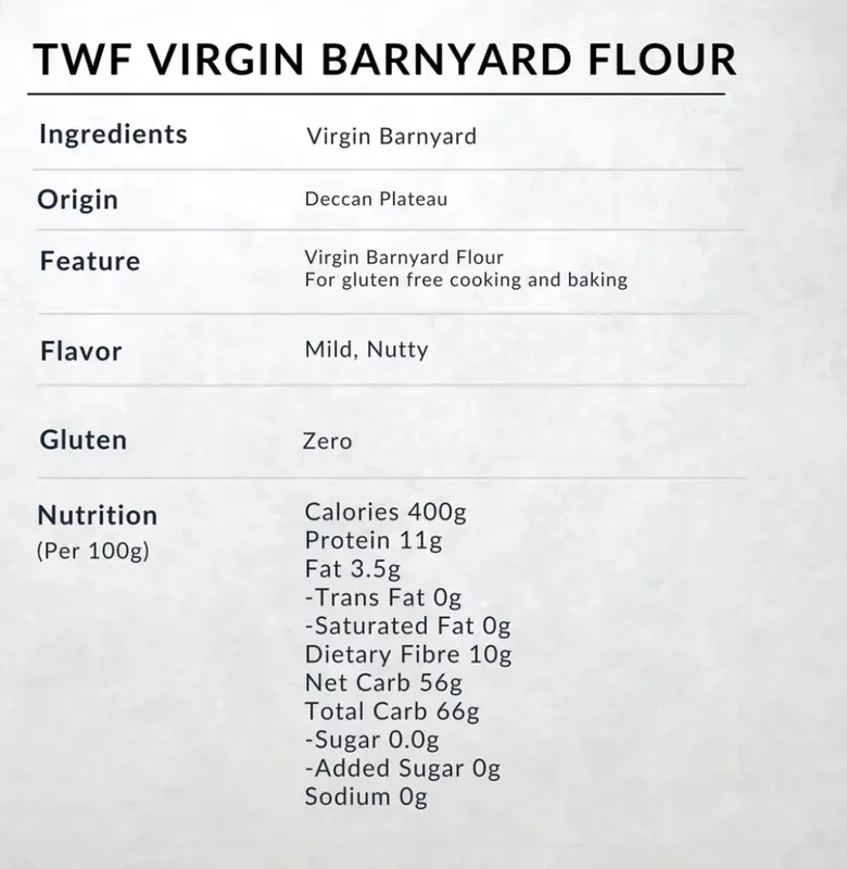 Virgin Barnyard Flour 1 Kg - TWF