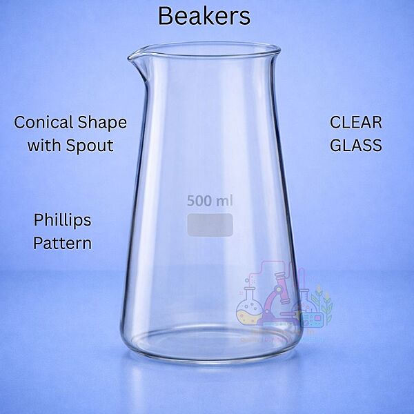 Beakers Conical Shape with spout (Phillips Pattern)