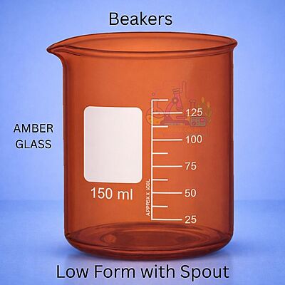 Beakers Low form with spout  - AMBER