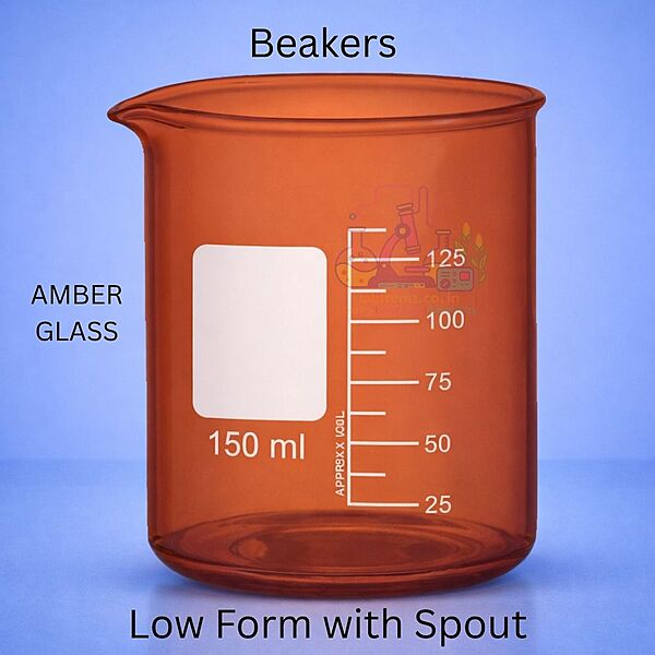 Beakers Low form with spout  - AMBER