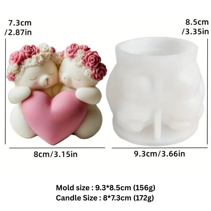 Bear Couple With Love Heart