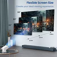 Portronics BEEM 470 MINI, 2000Lumens Bright 720P HD Smart LED Projector with all prime streaming apps and 3Watt Built In Speakers Portronics BEEM 470 MINI, 2000Lumens Bright 720P HD Smart LED Projector with all prime streaming apps and 3Watt Built In Speakers