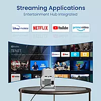 Portronics BEEM 470 MINI, 2000Lumens Bright 720P HD Smart LED Projector with all prime streaming apps and 3Watt Built In Speakers Portronics BEEM 470 MINI, 2000Lumens Bright 720P HD Smart LED Projector with all prime streaming apps and 3Watt Built In Speakers