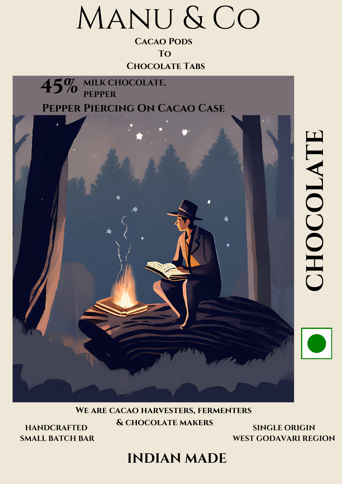 45% Milk Chocolate, Pepper 45% Milk Chocolate, Pepper