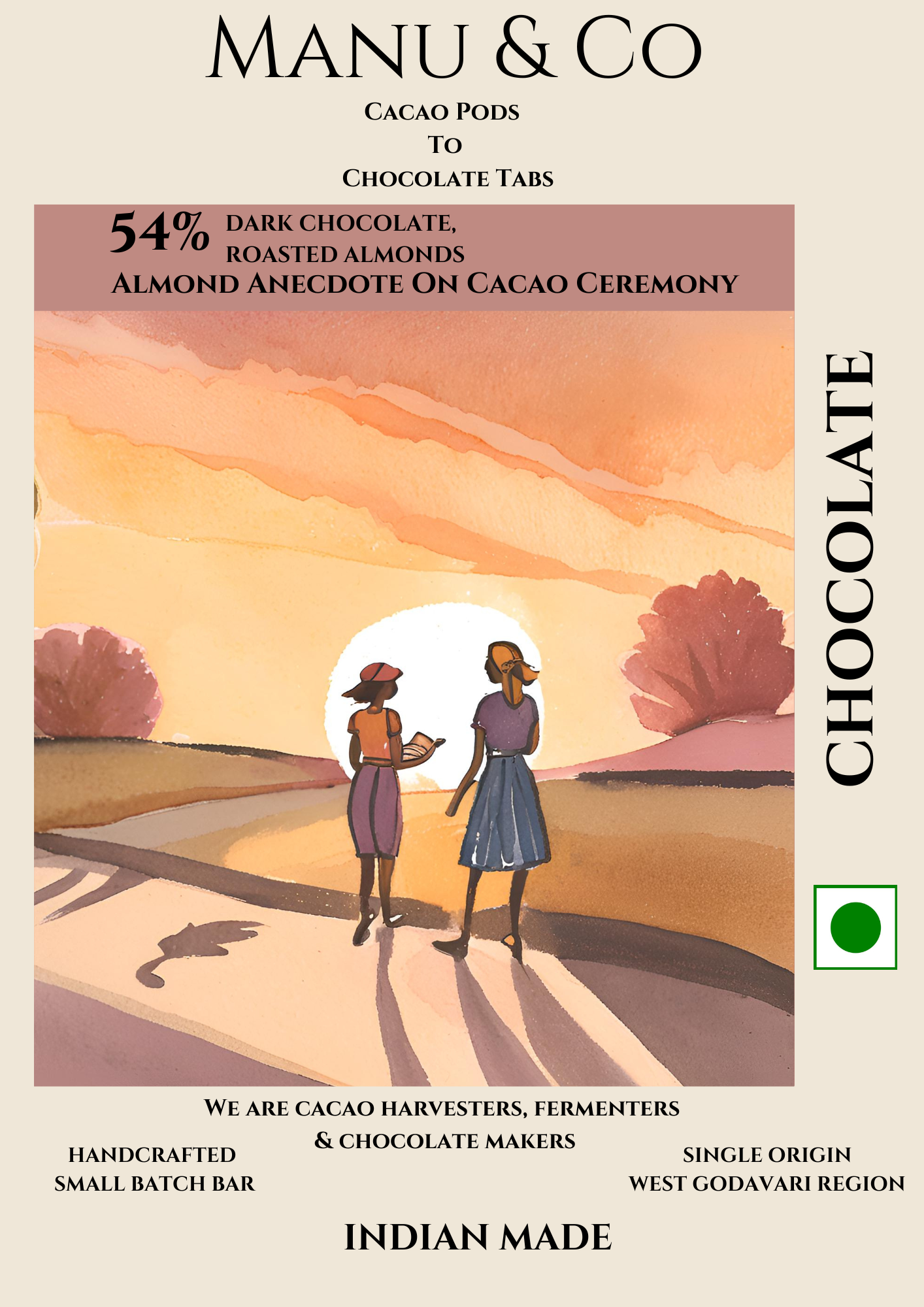 54% Dark Chocolate , Almonds 54% Dark Chocolate , Almonds