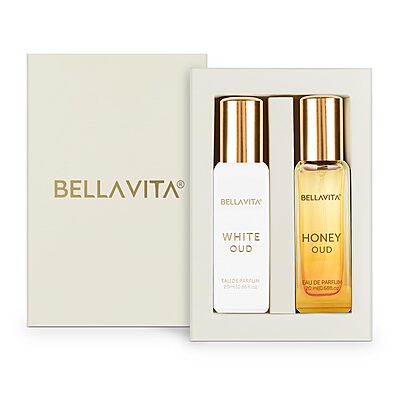 BELLAVITA White Oud (20ML), Honey Oud (20ML) Unisex Perfume for Men and Women