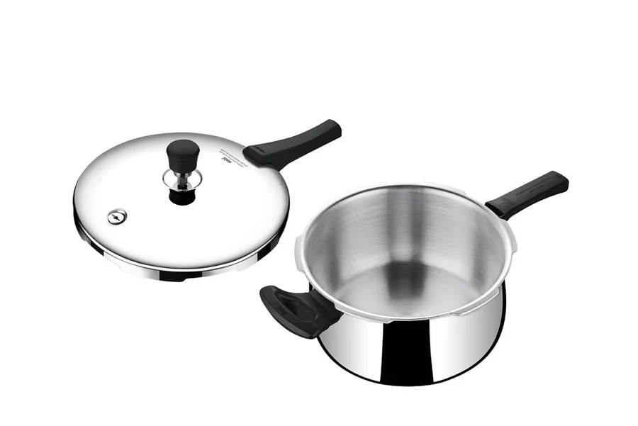 Stahl Xpress Cooker Triply Pressure Cooker Belly, Induction Cooker, Outer Lid pressure cooker