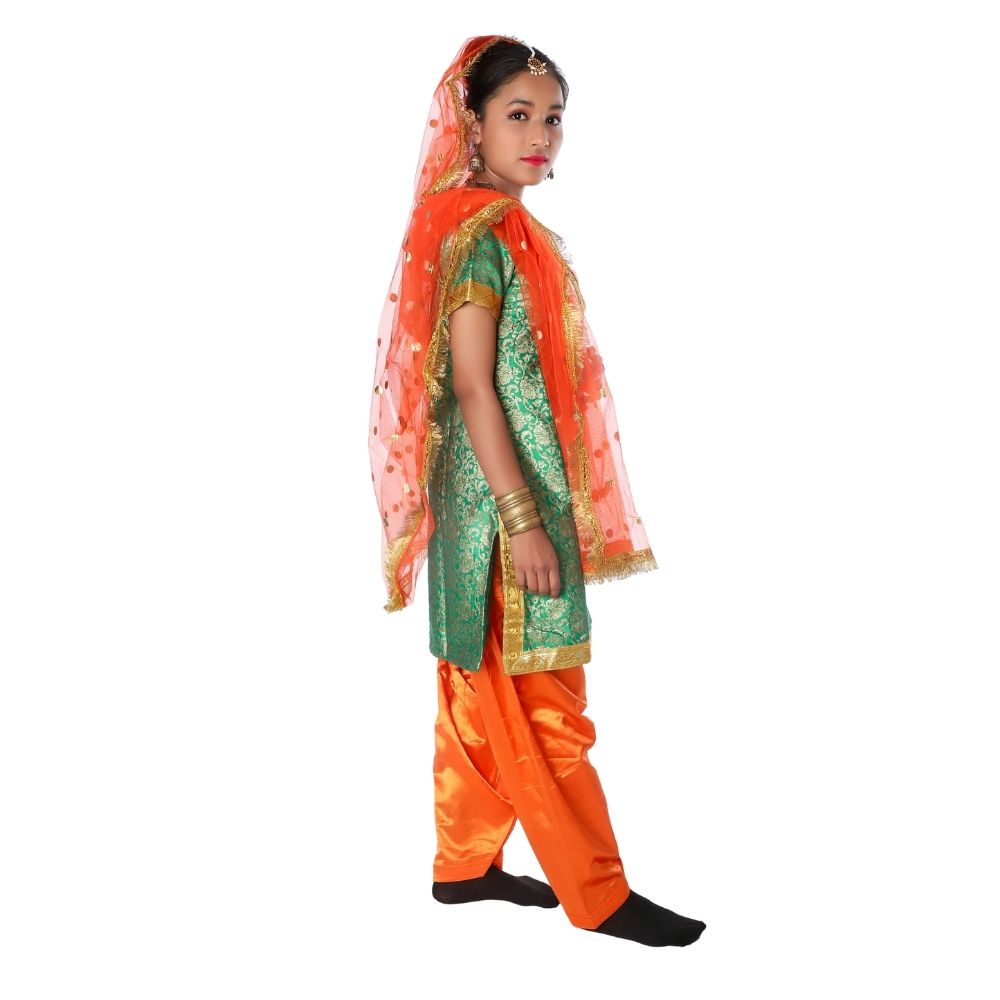 Girls Bhangra Dance Fancy Dress Costume Girls Bhangra Dance Fancy Dress Costume
