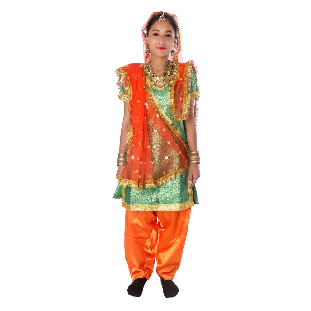 Girls Bhangra Dance Fancy Dress Costume Girls Bhangra Dance Fancy Dress Costume