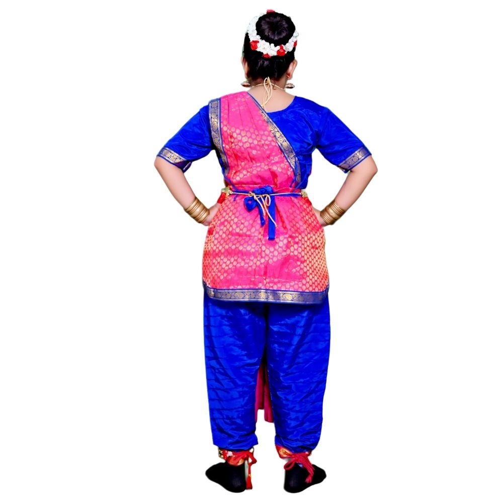 Bharatanatyam Dance Dress in Blue & Magenta Bharatanatyam Dance Dress in Blue & Magenta
