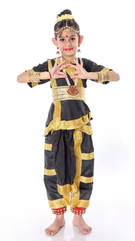 Bharatanatyam Dance Fancy Dress Costume For Girls
