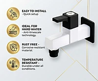 Ludo Pro Long Body Bib Cock With Flange