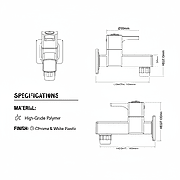 Sparsh Bib cock with Flange
