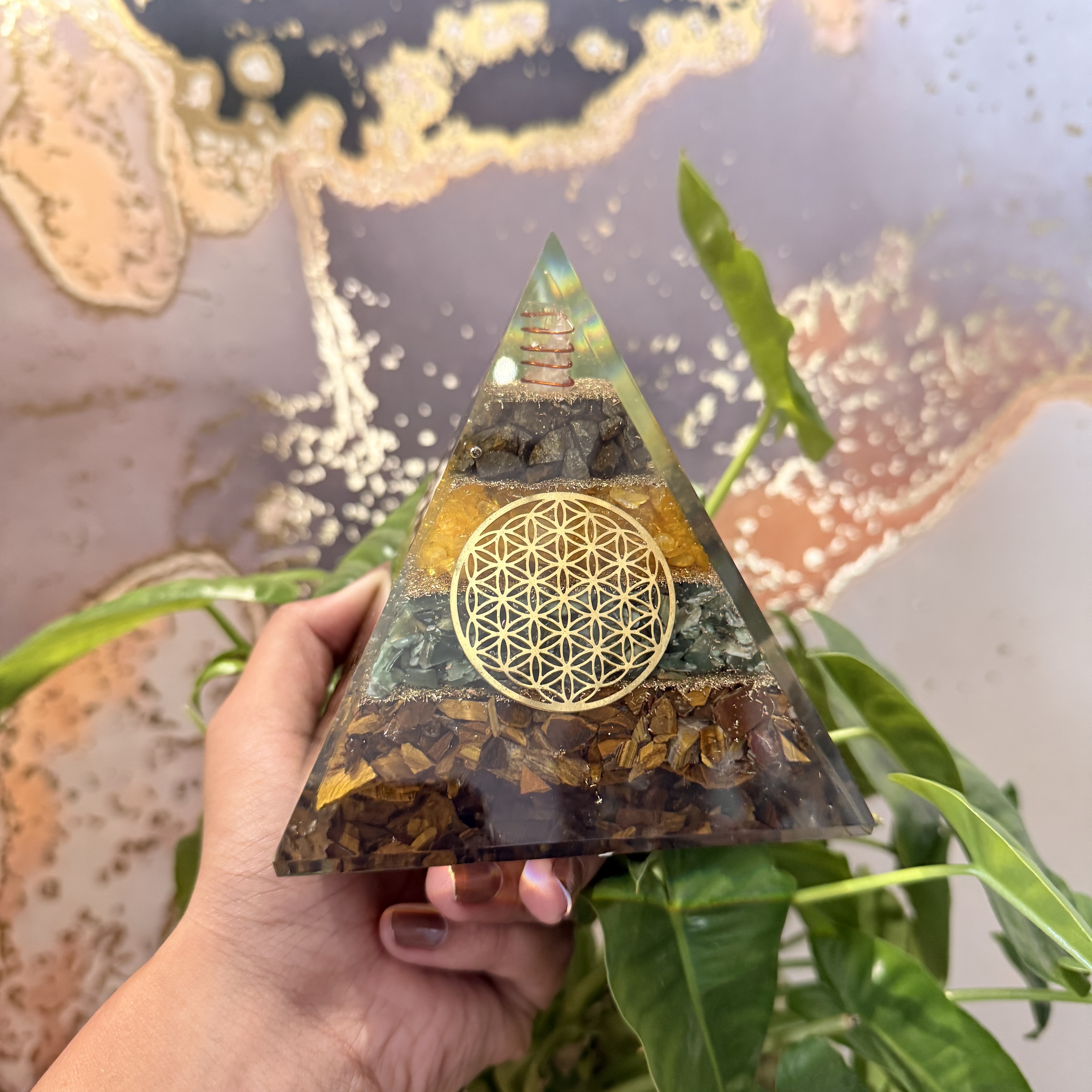 Wealth Resin Pyramid