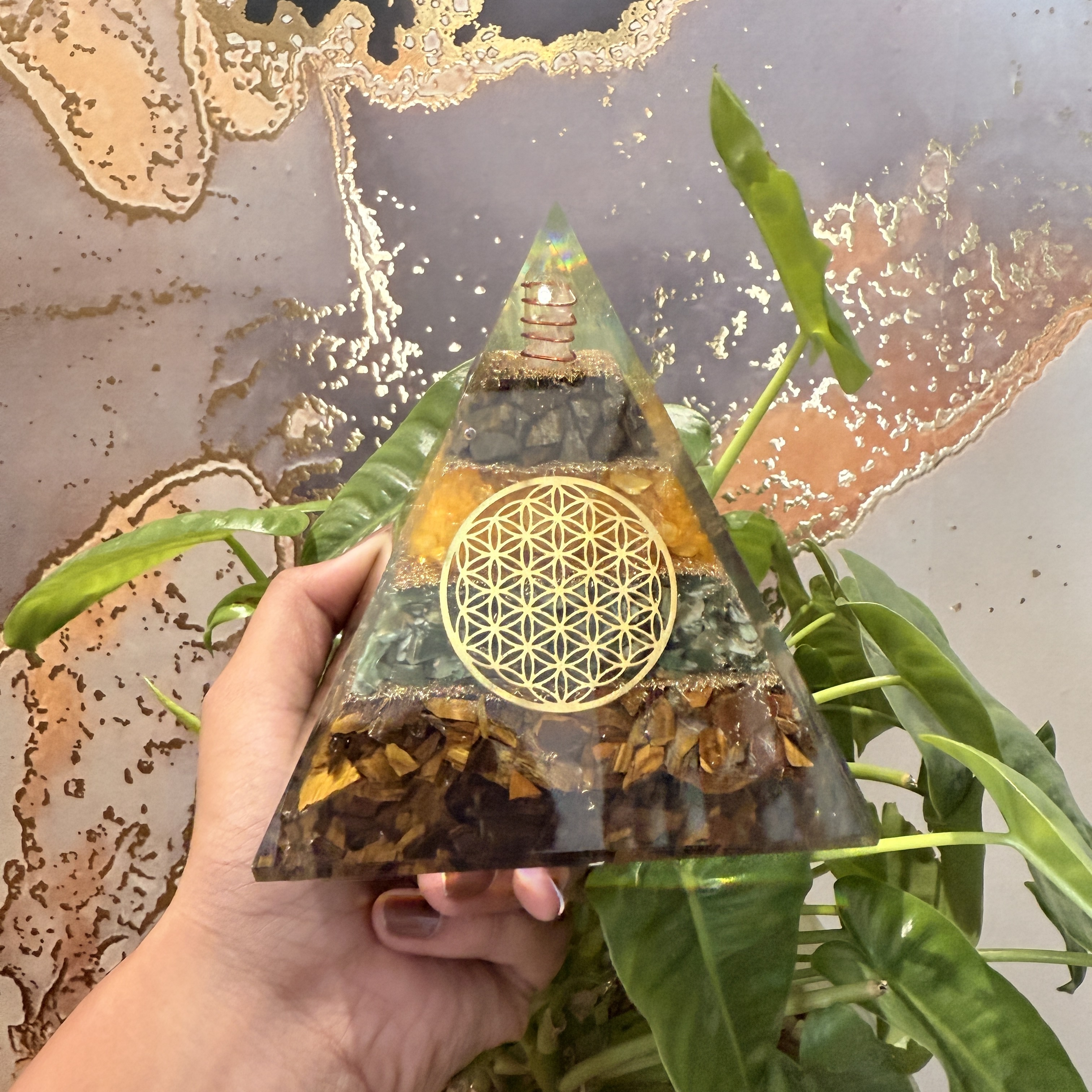 Wealth Resin Pyramid
