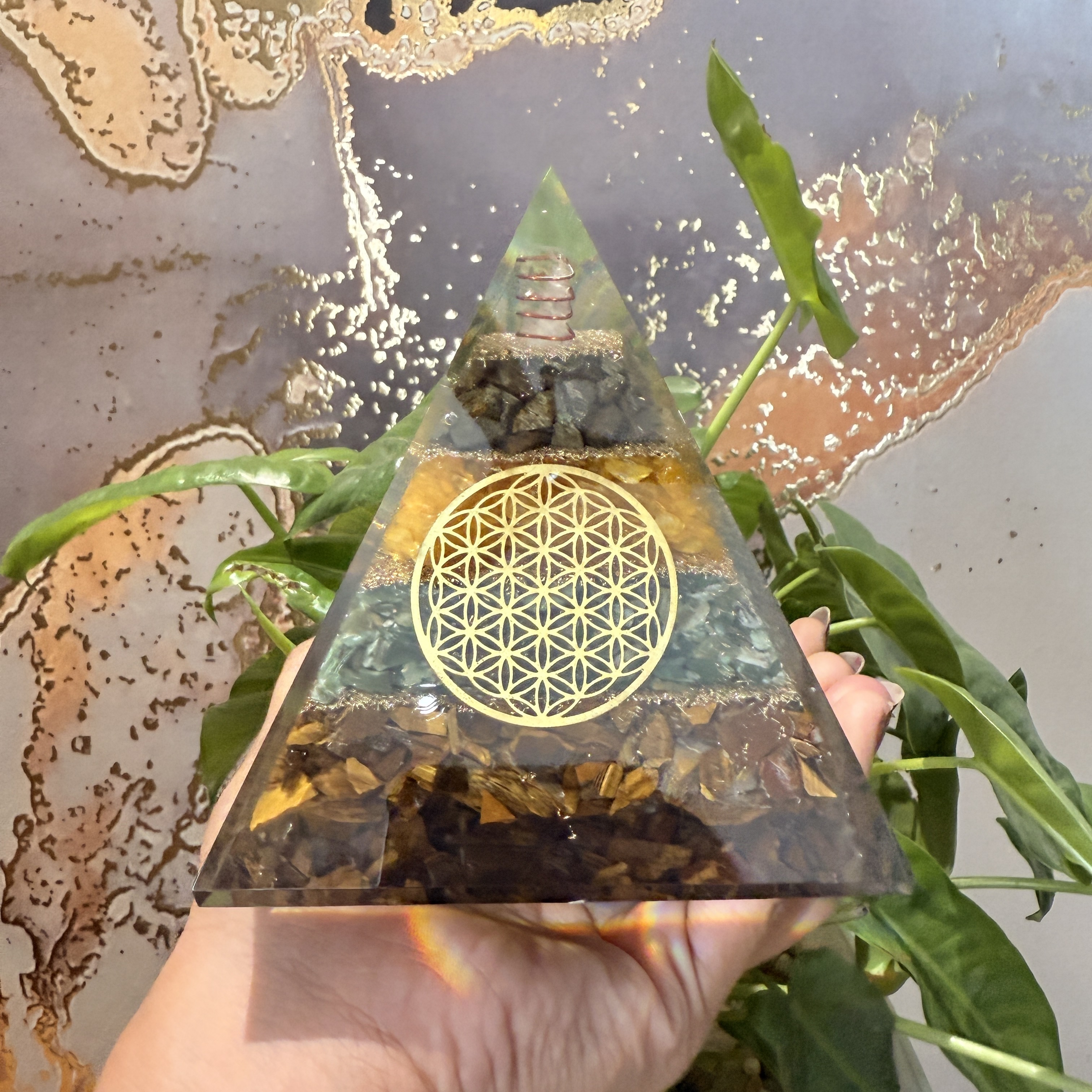Wealth Resin Pyramid