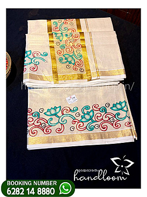 Big-border-kasav-model-print - set-saree- Big-border-kasav-model-print - set-saree-