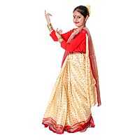 Bihu Dance Saree Fancy Dress Costume