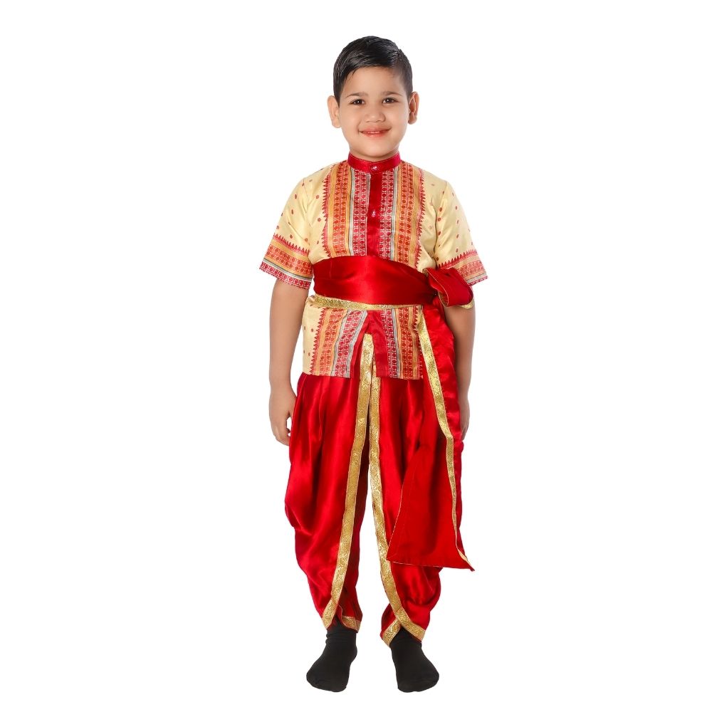 Boys Bihu Dance Fancy Dress Costume