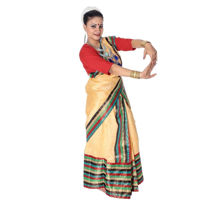 Bihu Mekhla Chador Fancy Dress Costumes Bihu Mekhla Chador Fancy Dress Costumes